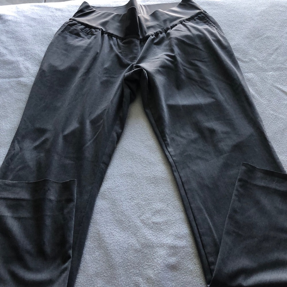 LIZ LANGE MATERNITY GREY DRESS PANTS - Picture 2 of 12
